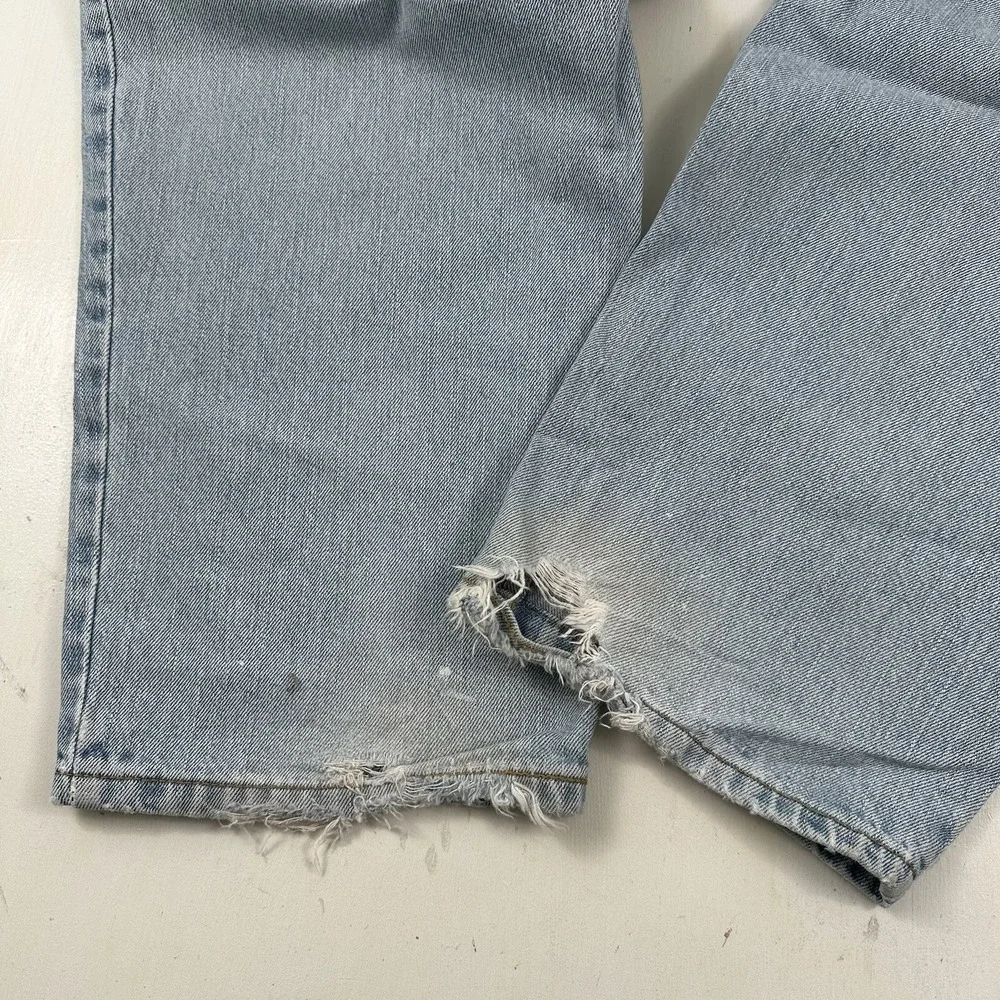 VTG‎ Levi's 560 Comfort Fit 38x34 Tapered Loose Jeans Light Wash Distressed Y2K